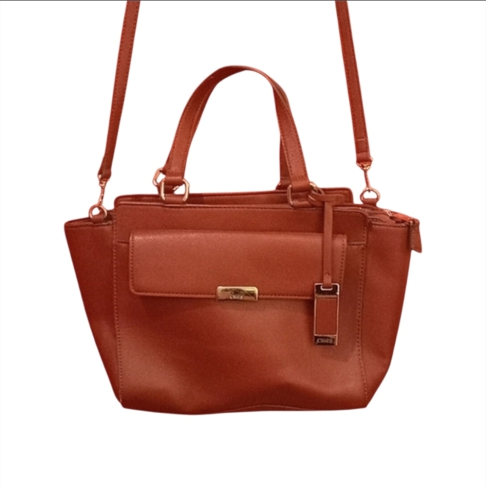 Chaps NWOT beautiful Cherry Red Purse Mid size Crossbody Bag - Picture 10 of 11